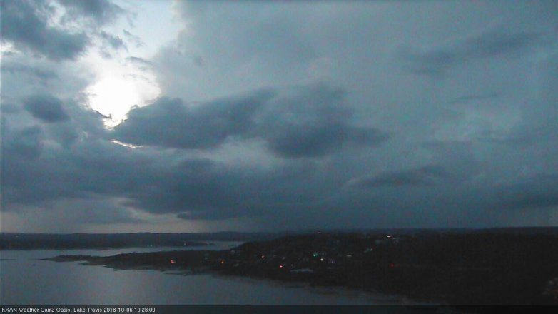 Lake Travis webcam, October 6, 2018 6:30 PM CT