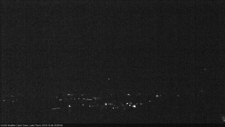 Lake Travis webcam, October 6, 2018 8:00 PM CT