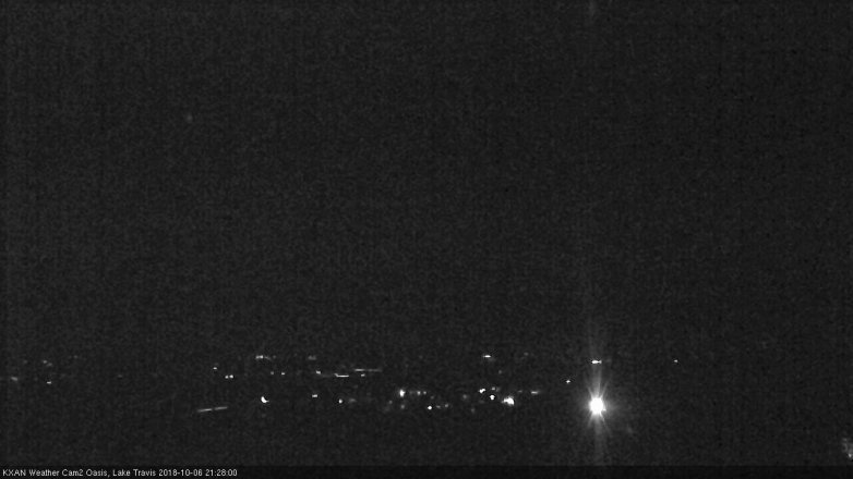 Lake Travis webcam, October 6, 2018 8:30 PM CT