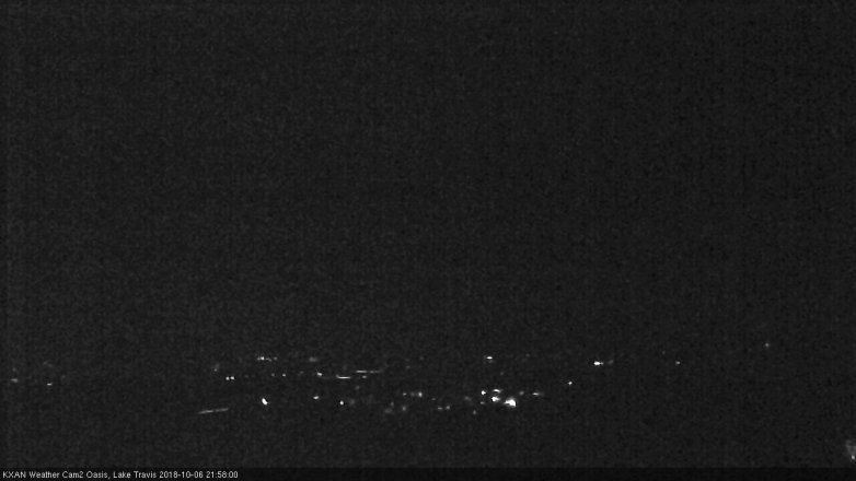 Lake Travis webcam, October 6, 2018 9:00 PM CT