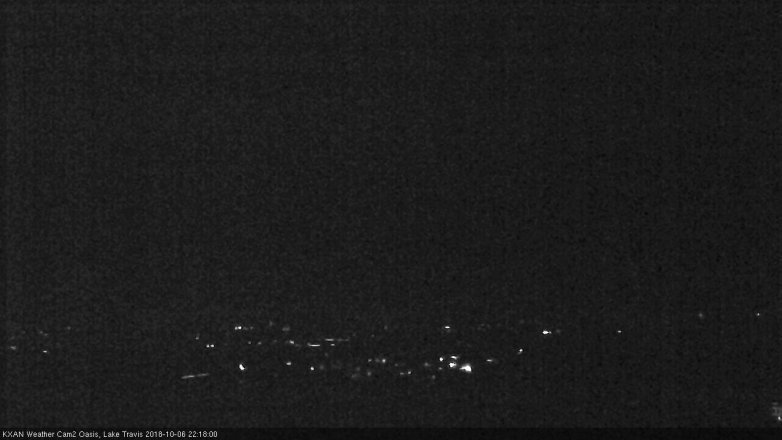 Lake Travis webcam, October 6, 2018 9:20 PM CT