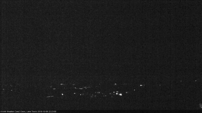 Lake Travis webcam, October 6, 2018 9:25 PM CT
