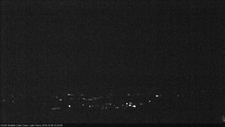 Lake Travis webcam, October 6, 2018 9:30 PM CT