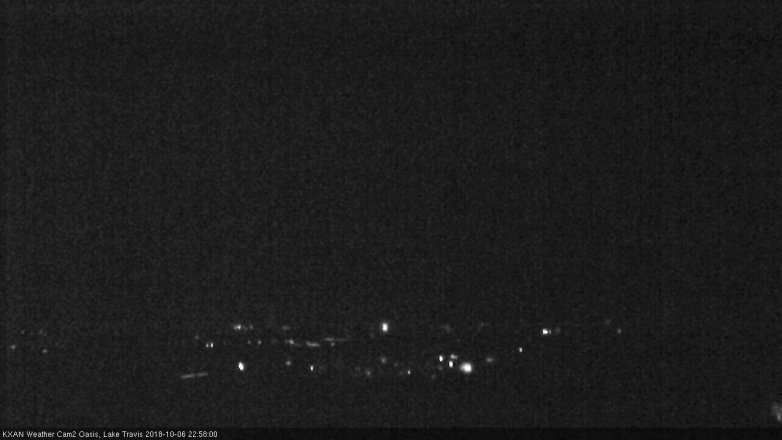 Lake Travis webcam, October 6, 2018 10:00 PM CT