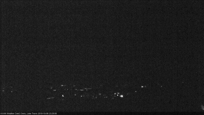 Lake Travis webcam, October 6, 2018 10:30 PM CT