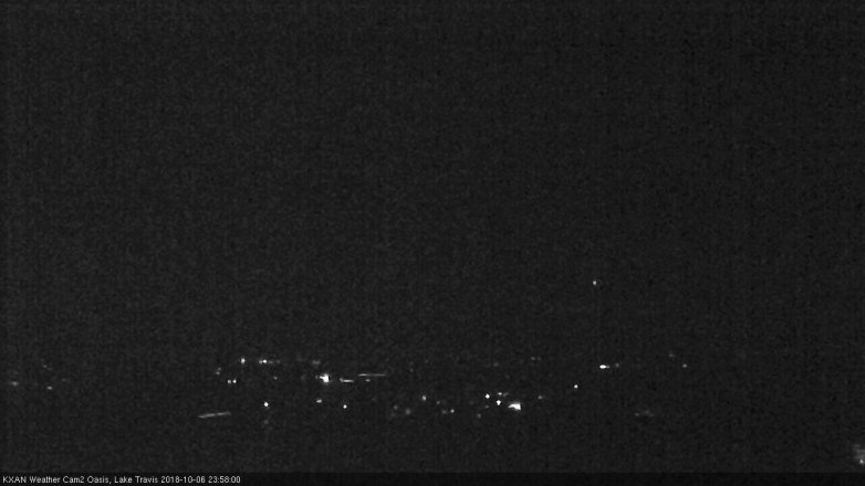 Lake Travis webcam, October 6, 2018 11:00 PM CT