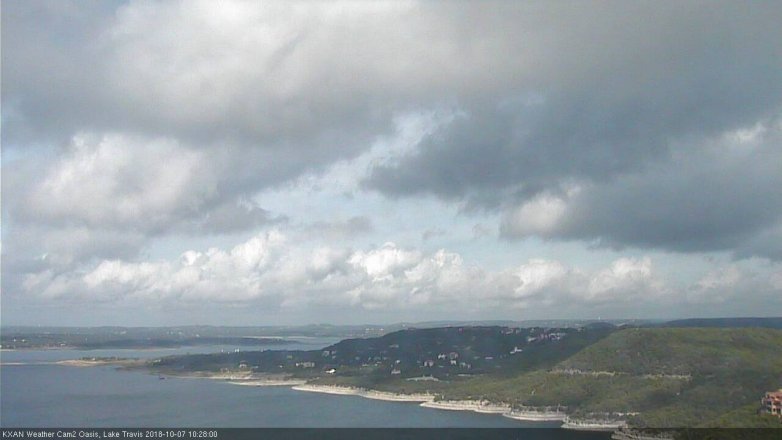 Lake Travis webcam, October 7, 2018 9:30 AM CT