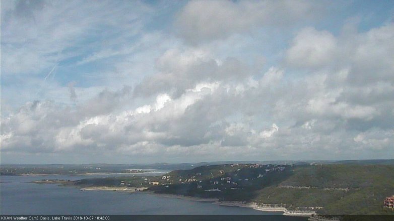 Lake Travis webcam, October 7, 2018 9:45 AM CT