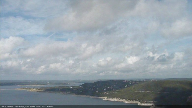 Lake Travis webcam, October 7, 2018 9:50 AM CT