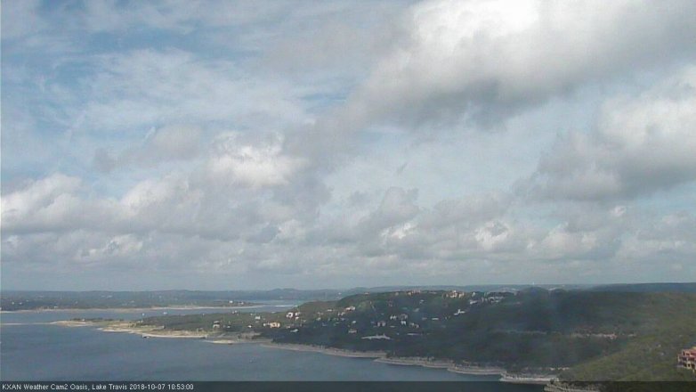 Lake Travis webcam, October 7, 2018 9:55 AM CT