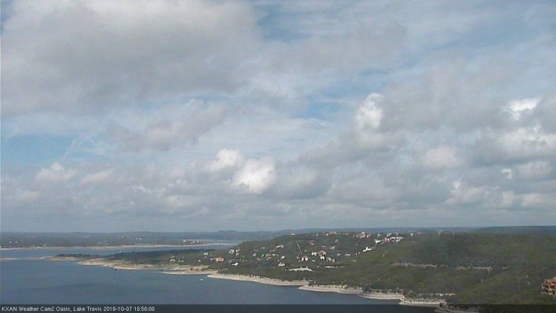 Lake Travis webcam, October 7, 2018 10:00 AM CT