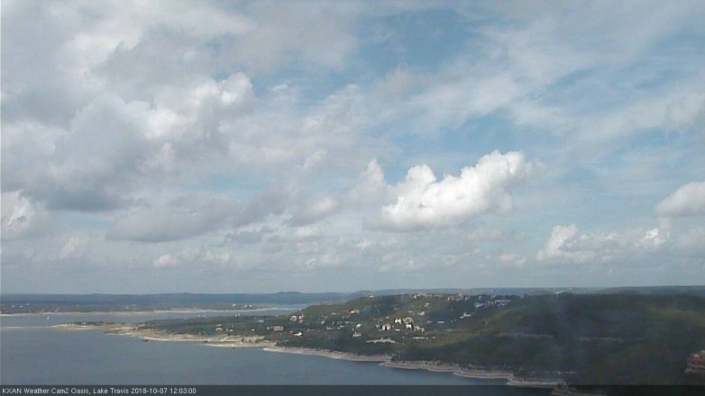 Lake Travis webcam, October 7, 2018 11:05 AM CT