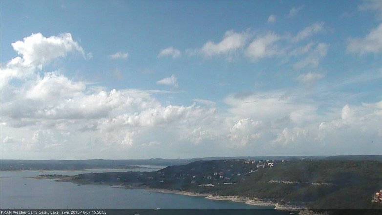 Lake Travis webcam, October 7, 2018 3:00 PM CT