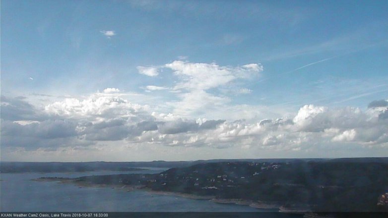 Lake Travis webcam, October 7, 2018 3:35 PM CT