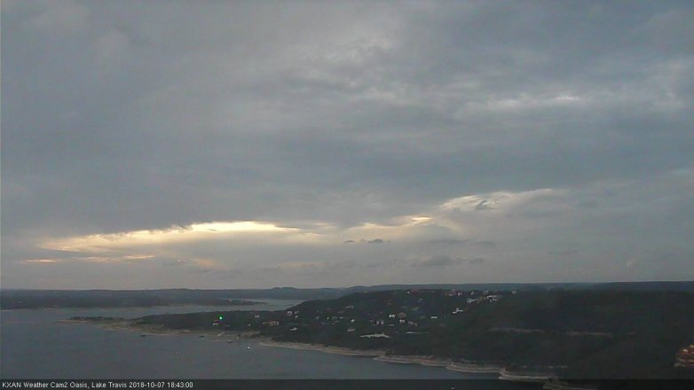 Lake Travis webcam, October 7, 2018 5:45 PM CT