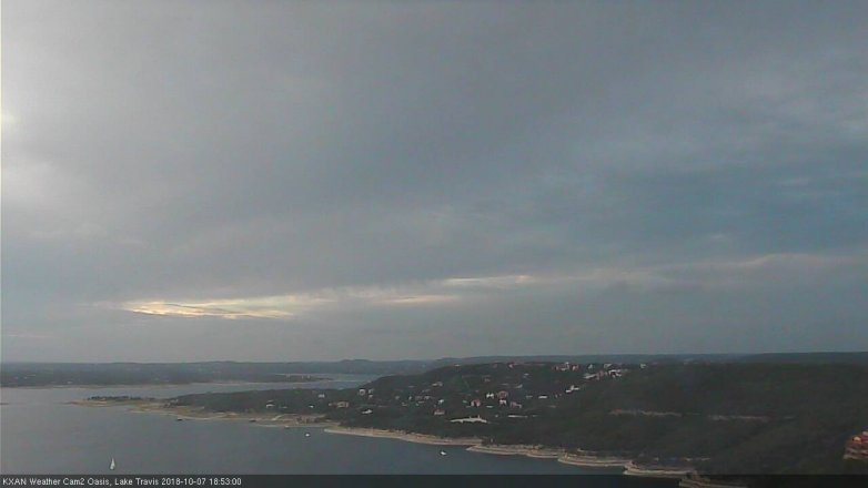 Lake Travis webcam, October 7, 2018 5:55 PM CT