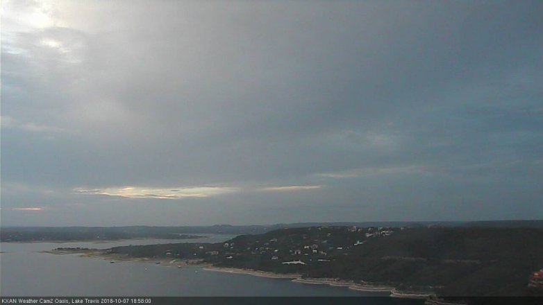 Lake Travis webcam, October 7, 2018 6:00 PM CT