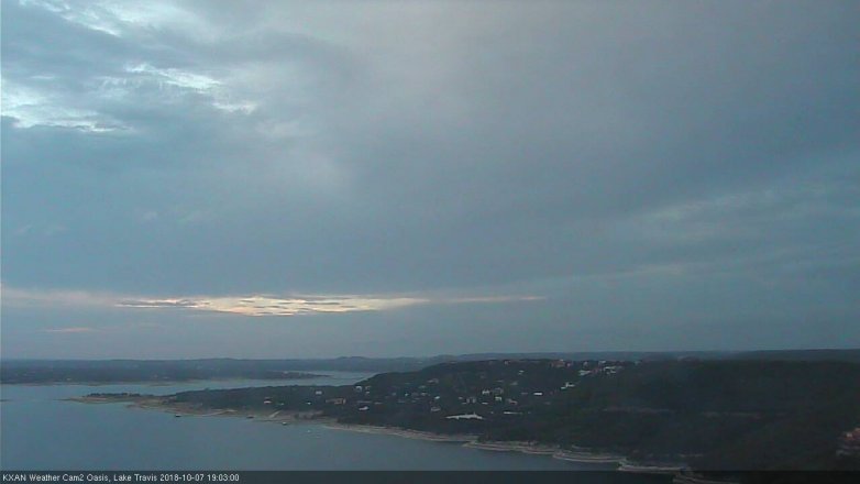 Lake Travis webcam, October 7, 2018 6:05 PM CT