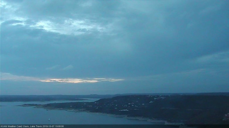 Lake Travis webcam, October 7, 2018 6:10 PM CT