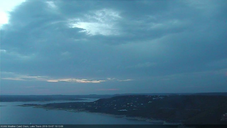 Lake Travis webcam, October 7, 2018 6:15 PM CT