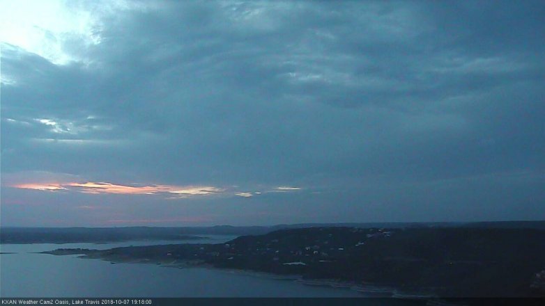 Lake Travis webcam, October 7, 2018 6:20 PM CT