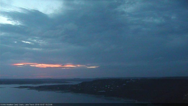 Lake Travis webcam, October 7, 2018 6:25 PM CT