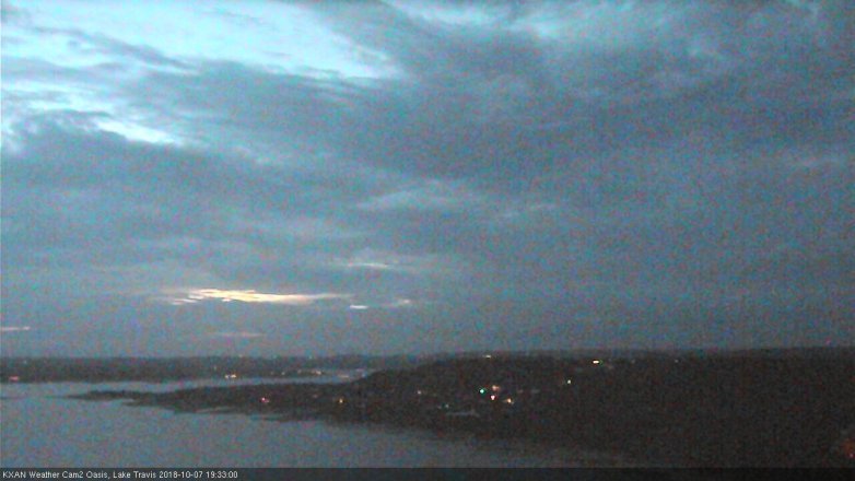 Lake Travis webcam, October 7, 2018 6:35 PM CT