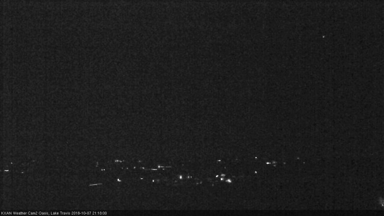 Lake Travis webcam, October 7, 2018 8:20 PM CT