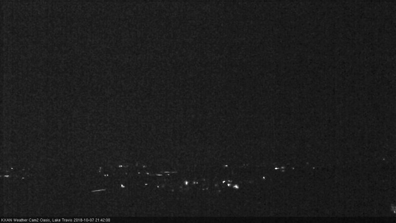 Lake Travis webcam, October 7, 2018 8:45 PM CT