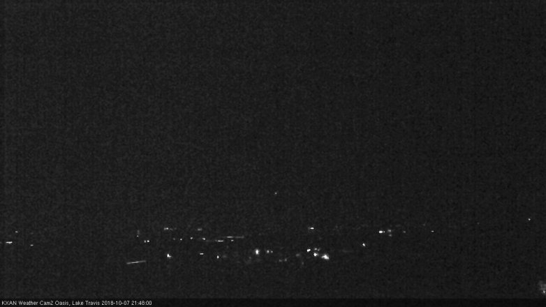 Lake Travis webcam, October 7, 2018 8:50 PM CT