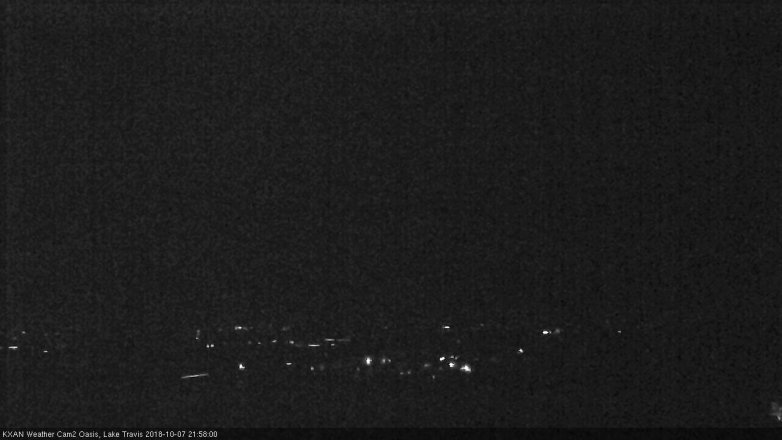 Lake Travis webcam, October 7, 2018 9:00 PM CT