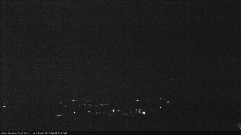 Lake Travis webcam, October 7, 2018 9:25 PM CT