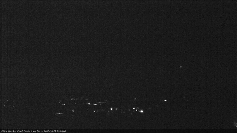 Lake Travis webcam, October 7, 2018 10:30 PM CT