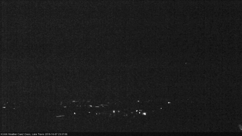 Lake Travis webcam, October 7, 2018 10:40 PM CT