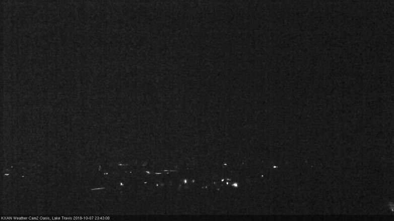 Lake Travis webcam, October 7, 2018 10:45 PM CT