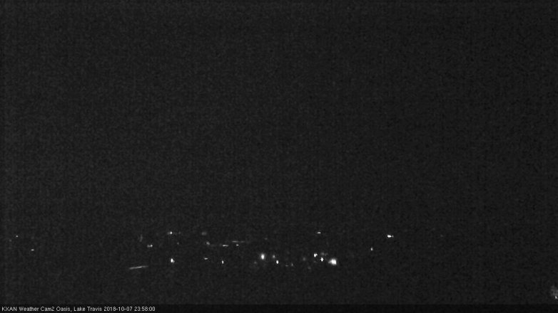 Lake Travis webcam, October 7, 2018 11:00 PM CT