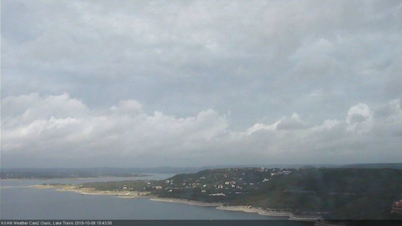 Lake Travis webcam, October 8, 2018 9:45 AM CT