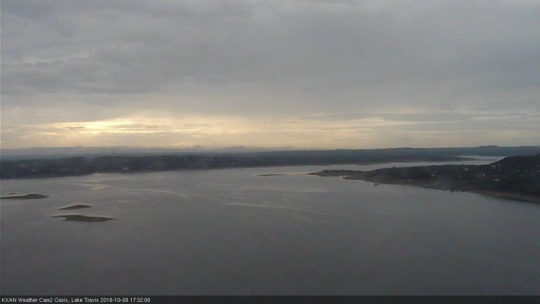 Lake Travis webcam, October 8, 2018 4:35 PM CT
