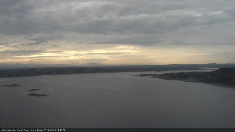 Lake Travis webcam, October 8, 2018 4:50 PM CT