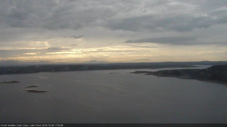 Lake Travis webcam, October 8, 2018 4:55 PM CT