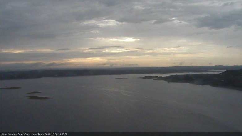 Lake Travis webcam, October 8, 2018 5:05 PM CT