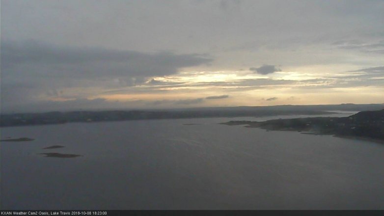 Lake Travis webcam, October 8, 2018 5:25 PM CT