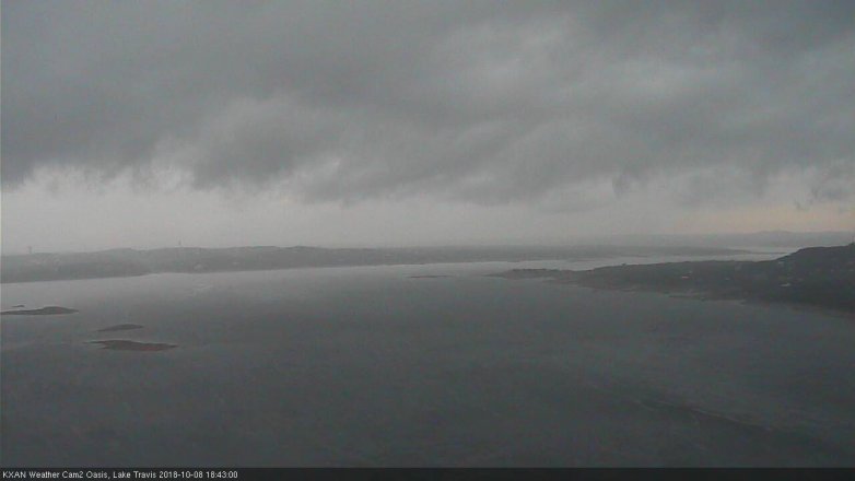 Lake Travis webcam, October 8, 2018 5:45 PM CT