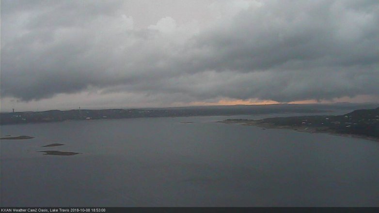 Lake Travis webcam, October 8, 2018 5:55 PM CT