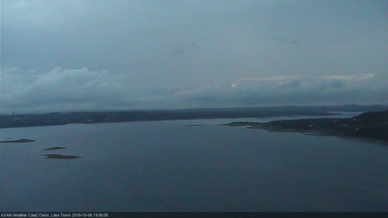 Lake Travis webcam, October 8, 2018 6:10 PM CT