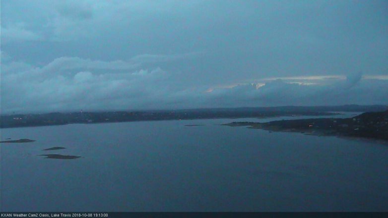 Lake Travis webcam, October 8, 2018 6:15 PM CT