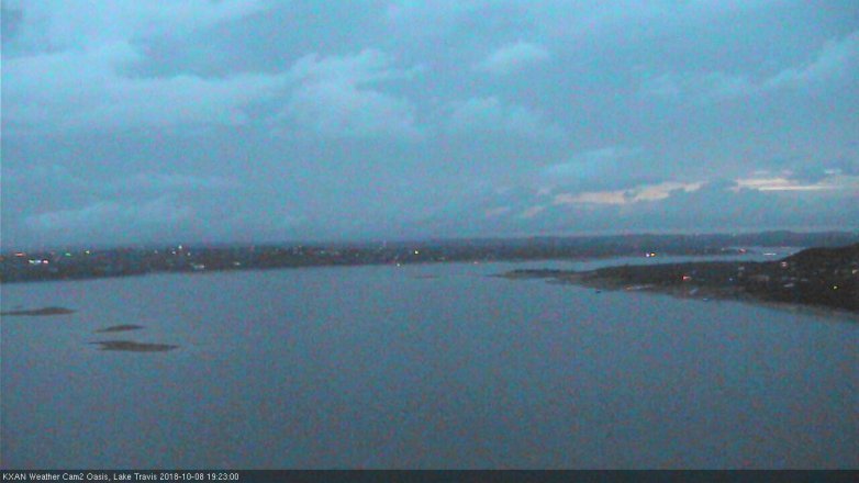Lake Travis webcam, October 8, 2018 6:25 PM CT