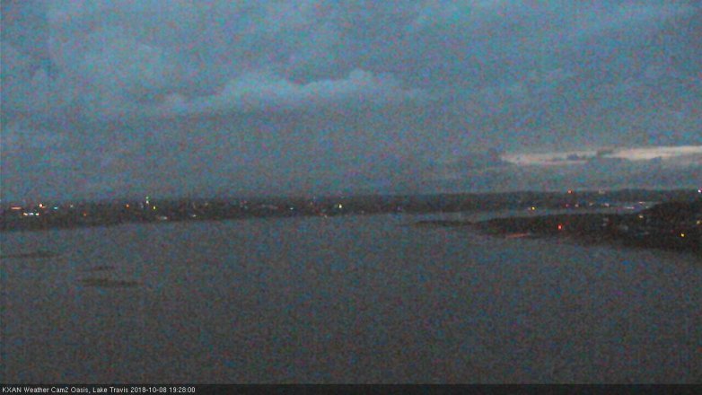 Lake Travis webcam, October 8, 2018 6:30 PM CT
