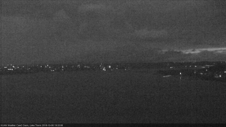 Lake Travis webcam, October 8, 2018 6:35 PM CT