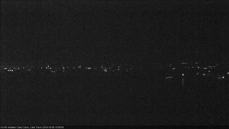 Lake Travis webcam, October 8, 2018 7:00 PM CT